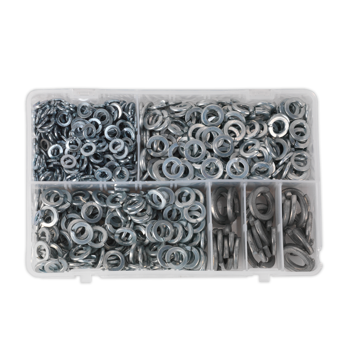 Sealey AB058SW Zinc Plated Spring Washer Assortment M6-M16 1010pc - DIN 127B - additional view 4