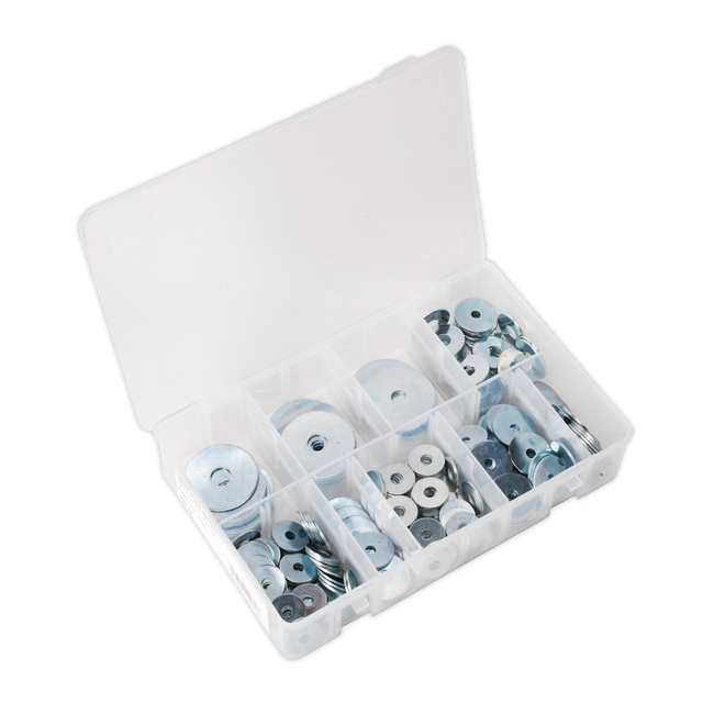 Sealey AB059RW Zinc Plated Repair Washer Assortment M5-M10 240pc