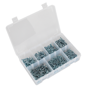Sealey AB060SDS Zinc Plated Self-Drilling Pan Head Phillips Screw Assortment 500pc