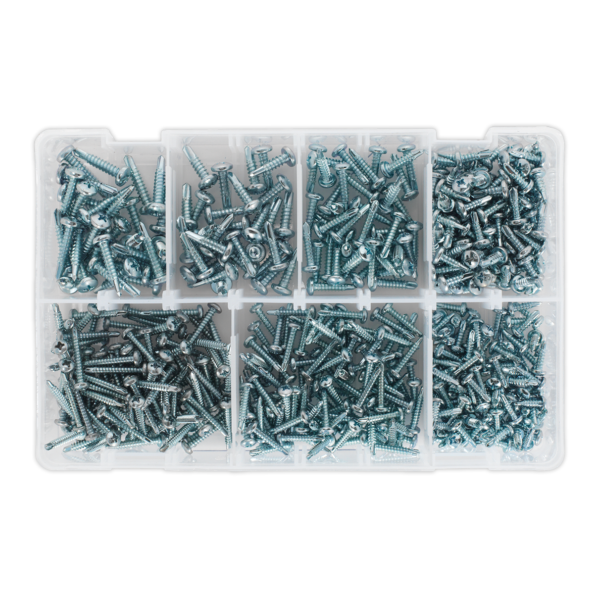 Sealey AB060SDS Zinc Plated Self-Drilling Pan Head Phillips Screw Assortment 500pc - additional view 4