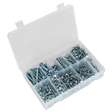 Sealey AB061SDH Zinc Plated Self-Drilling Screw Assortment Hex Head 410pc