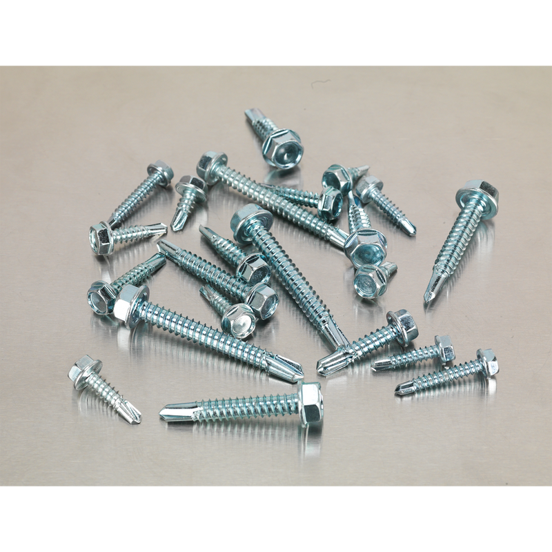 Sealey AB061SDH Zinc Plated Self-Drilling Screw Assortment Hex Head 410pc - additional view 2