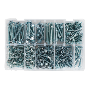 Sealey AB061SDH Zinc Plated Self-Drilling Screw Assortment Hex Head 410pc - additional view 3