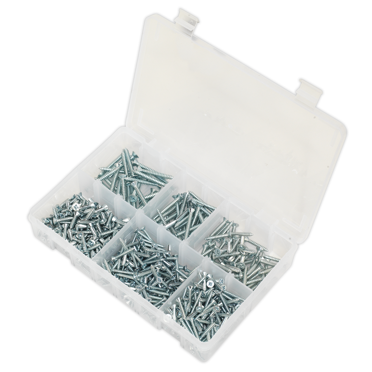 Sealey AB062STCS Zinc Plated Self-Tapping Countersunk Pozi Screw Assortment 510pc - DIN 7982 - additional view 2