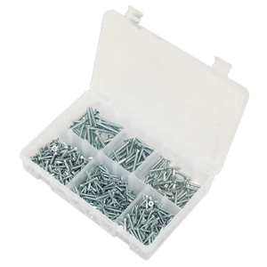 Sealey AB062STCS Zinc Plated Self-Tapping Countersunk Pozi Screw Assortment 510pc - DIN 7982 - additional view 2