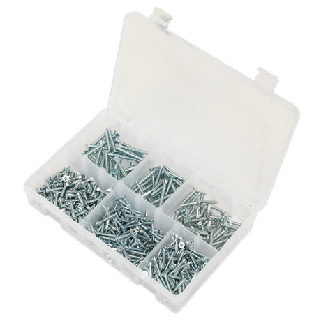 Sealey AB062STCS Zinc Plated Self-Tapping Countersunk Pozi Screw Assortment 510pc - DIN 7982 - additional view 2
