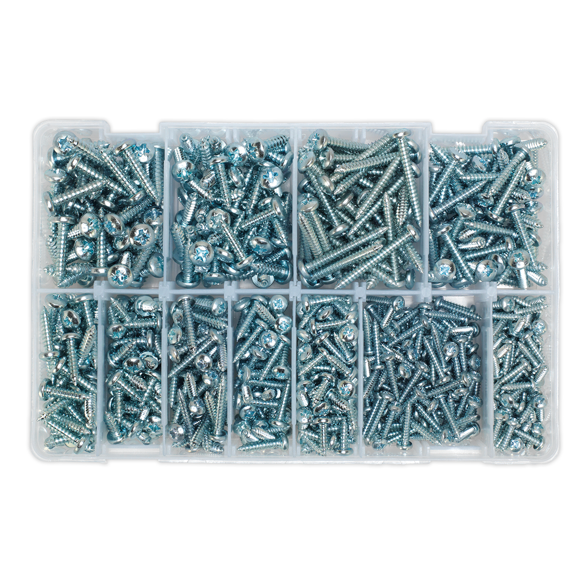 Sealey AB063STPH Zinc Plated Self-Tapping Pan Head Pozi Screw Assortment 700pc - DIN 7981CZ - additional view 4