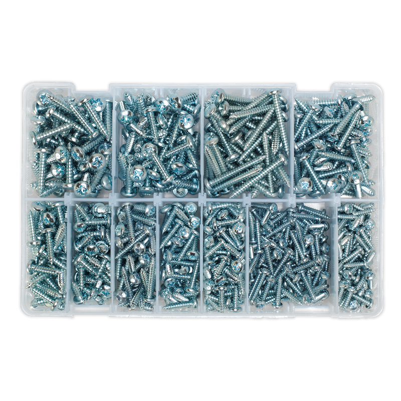 Sealey AB063STPH Zinc Plated Self-Tapping Pan Head Pozi Screw Assortment 700pc - DIN 7981CZ - additional view 4