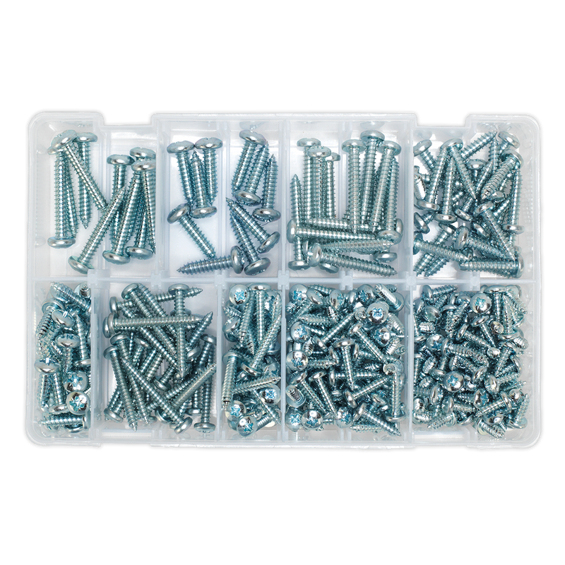 Sealey AB064STPP Zinc Plated Self-Tapping Pan Head Pozi Screw Assortment 305pc - DIN 7981CZ - additional view 4