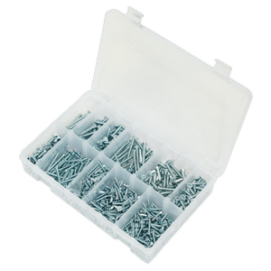 Sealey AB065STCP Zinc Plated Self-Tapping Countersunk Pozi Screw Assortment 600pc - additional view 3