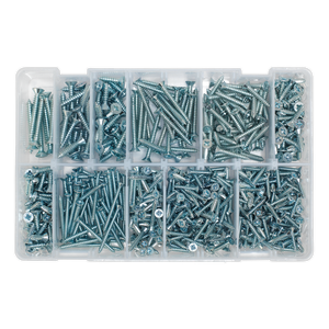 Sealey AB065STCP Zinc Plated Self-Tapping Countersunk Pozi Screw Assortment 600pc - additional view 4