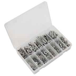 Sealey AB0710SS Stainless Steel Hex Socket Bolt, Washer & Nut Assortment 710pcs