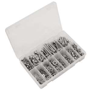 Sealey AB0710SS Stainless Steel Hex Socket Bolt, Washer & Nut Assortment 710pcs