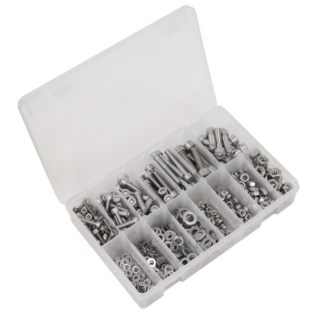 Sealey AB0710SS Stainless Steel Hex Socket Bolt, Washer & Nut Assortment 710pcs