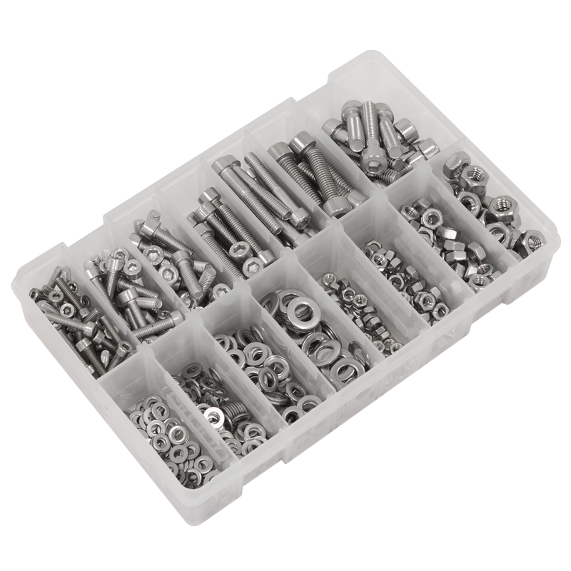 Sealey AB0710SS Stainless Steel Hex Socket Bolt, Washer & Nut Assortment 710pcs - additional view 3