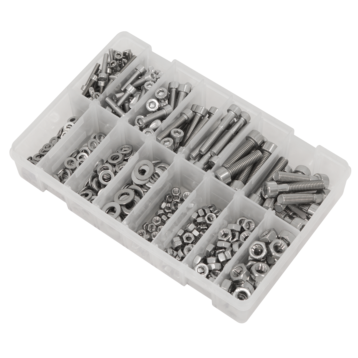 Sealey AB0710SS Stainless Steel Hex Socket Bolt, Washer & Nut Assortment 710pcs - additional view 4