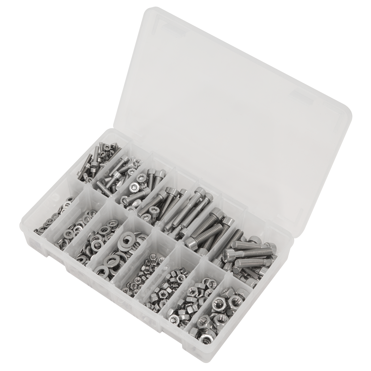 Sealey AB0710SS Stainless Steel Hex Socket Bolt, Washer & Nut Assortment 710pcs - additional view 2