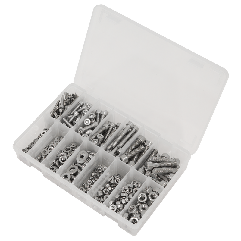 Sealey AB0710SS Stainless Steel Hex Socket Bolt, Washer & Nut Assortment 710pcs - additional view 2