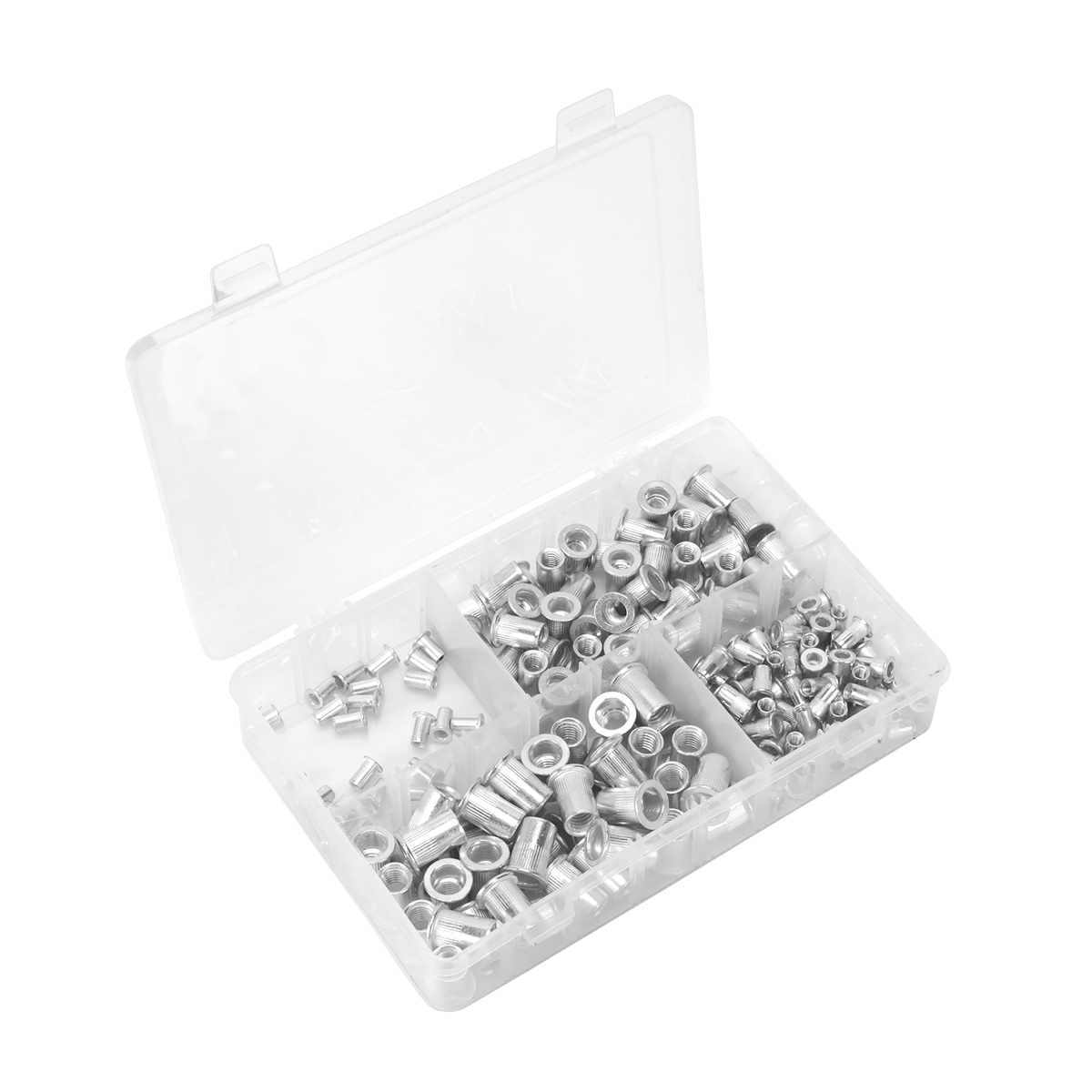 Sealey AB073TI Threaded Insert (Rivet Nut) Splined Assortment M4-M8 200pc