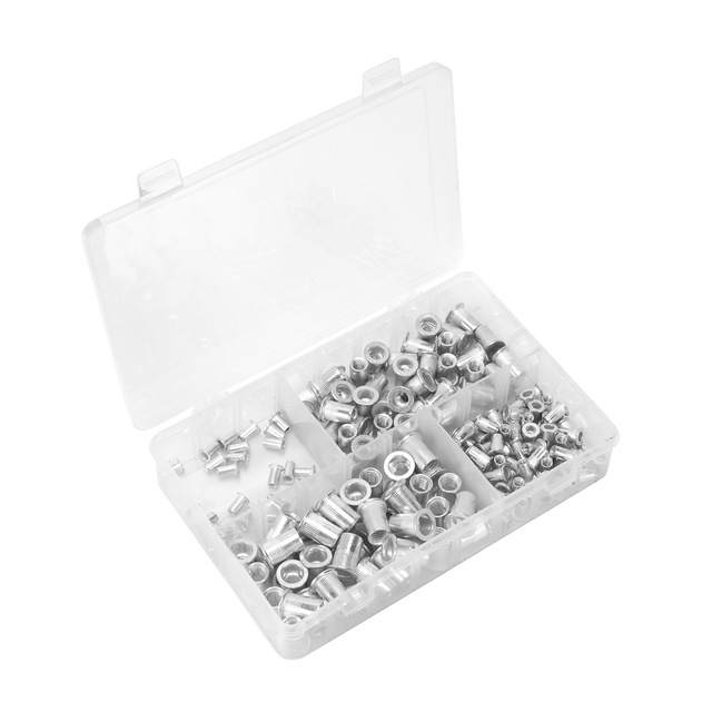 Sealey AB073TI Threaded Insert (Rivet Nut) Splined Assortment M4-M8 200pc