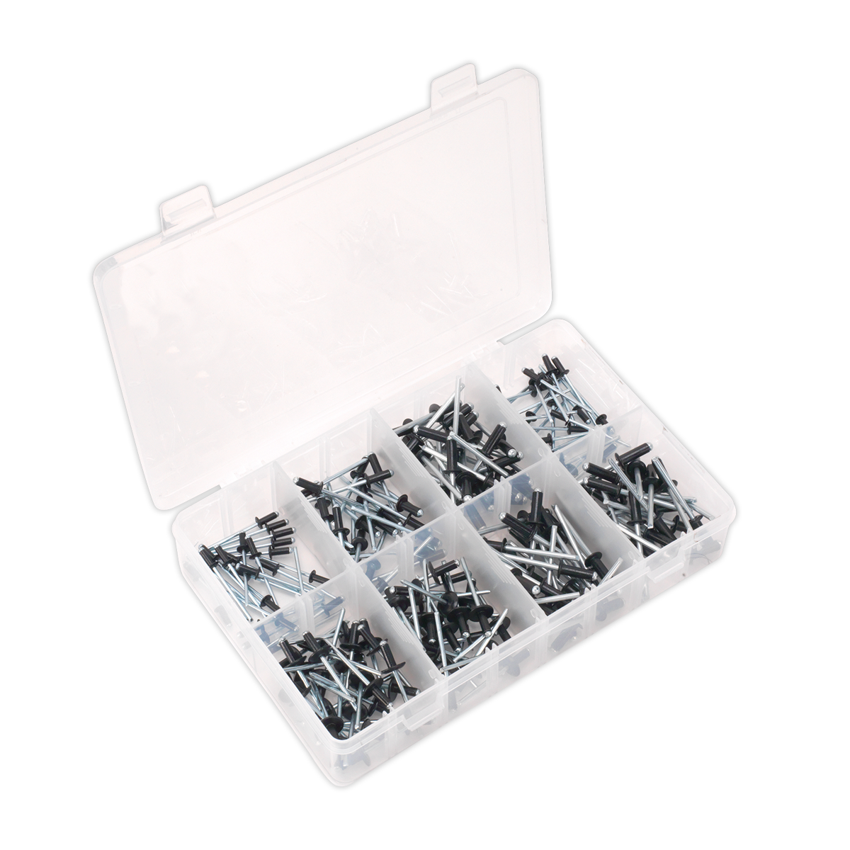 Sealey AB074BR Black Anodised Rivet Assortment 200pc
