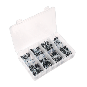 Sealey AB074BR Black Anodised Rivet Assortment 200pc