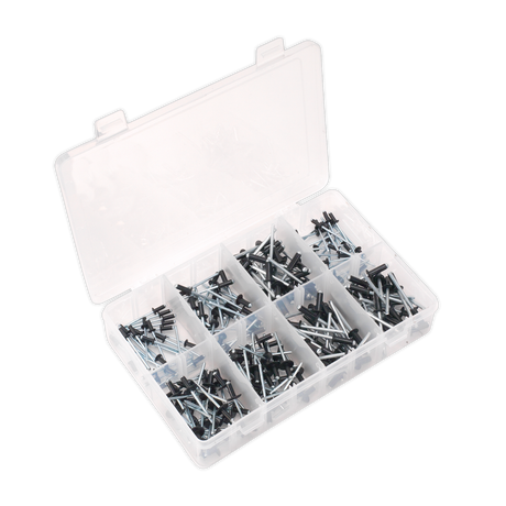 Sealey AB074BR Black Anodised Rivet Assortment 200pc