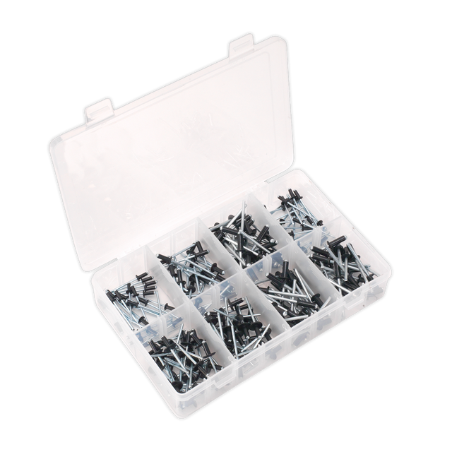 Sealey AB074BR Black Anodised Rivet Assortment 200pc