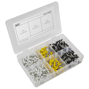 Sealey AB195NP Numberplate Screw Assortment 4.8mm x 18mm 195pc - Plastic Enclosed Head