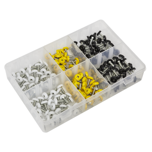 Sealey AB195NP Numberplate Screw Assortment 4.8mm x 18mm 195pc - Plastic Enclosed Head - additional view 2