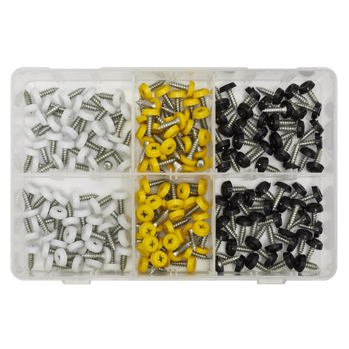 Sealey AB195NP Numberplate Screw Assortment 4.8mm x 18mm 195pc - Plastic Enclosed Head - additional view 10