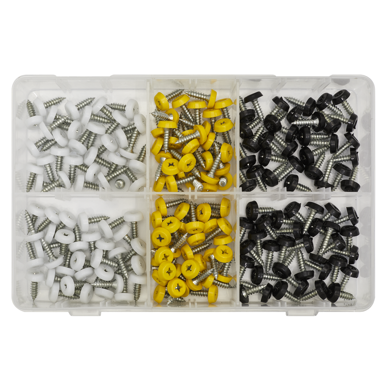 Sealey AB195NP Numberplate Screw Assortment 4.8mm x 18mm 195pc - Plastic Enclosed Head - additional view 10