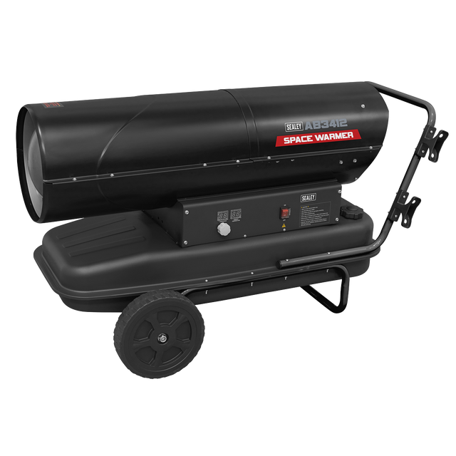 Sealey AB3412 Space Warmer® Kerosene/Diesel Heater with Wheels 340,000Btu/hr