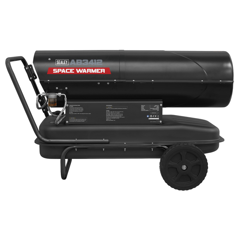 Sealey AB3412 Space Warmer® Kerosene/Diesel Heater with Wheels 340,000Btu/hr - additional view 4