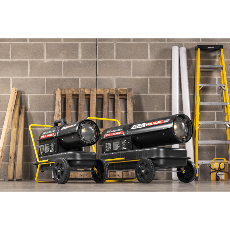 Sealey AB500DV Dual Voltage Kerosene/Diesel Space Warmer® Heater with Wheels 50,000Btu/hr - additional view 11