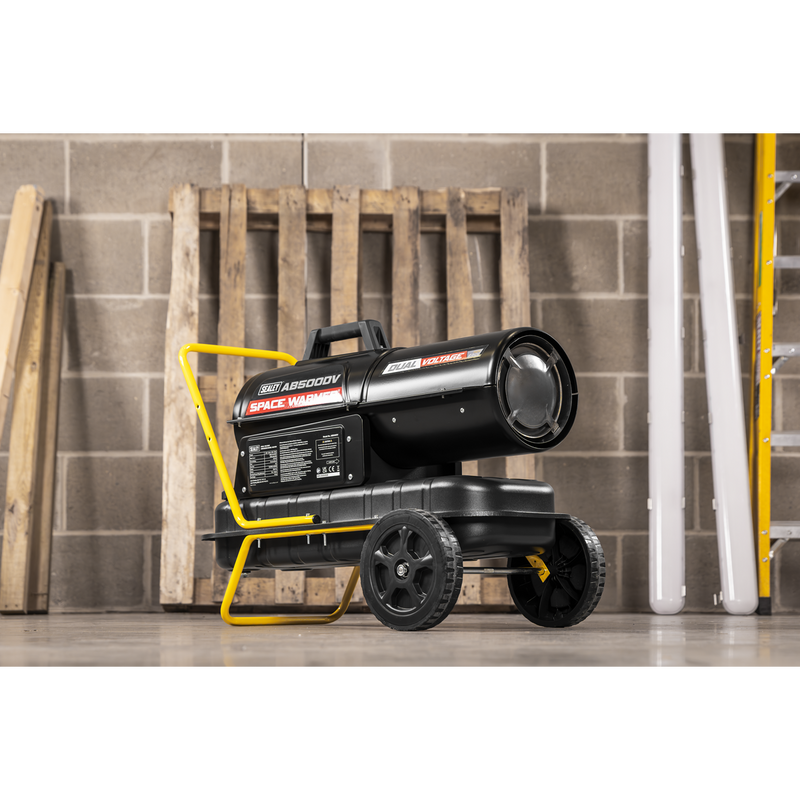 Sealey AB500DV Dual Voltage Kerosene/Diesel Space Warmer® Heater with Wheels 50,000Btu/hr - additional view 12