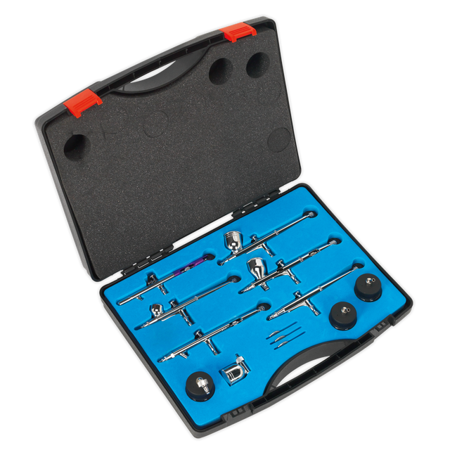 Sealey AB936 Mini Gravity/Suction Feed Air Brush Kit 10pc