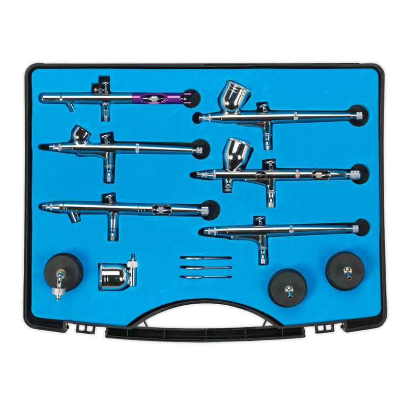 Sealey AB936 Mini Gravity/Suction Feed Air Brush Kit 10pc - additional view 2