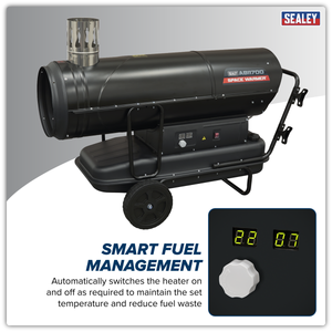 Sealey ABI1700 Space Warmer® Indirect Kerosene/Diesel Heater with Wheels 170,000Btu/hr - additional view 10