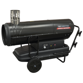 Sealey ABI1700 Space Warmer® Indirect Kerosene/Diesel Heater with Wheels 170,000Btu/hr