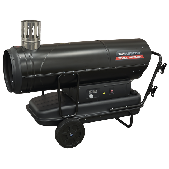 Sealey ABI1700 Space Warmer® Indirect Kerosene/Diesel Heater with Wheels 170,000Btu/hr