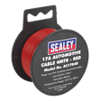 Sealey AC1704R 17A Thick Wall Automotive Cable 4m - Red