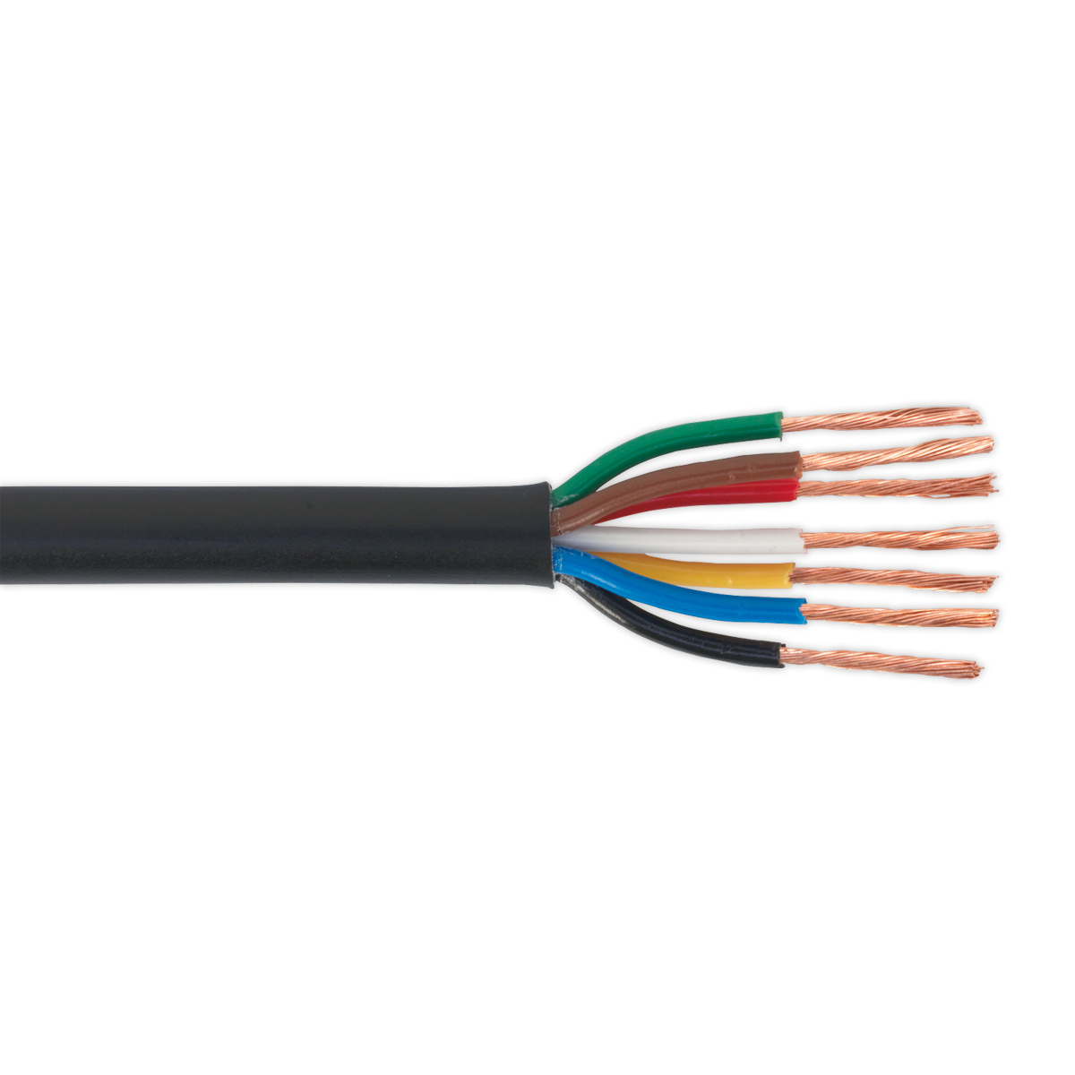 Sealey AC24207CTH 30m Thin Wall Automotive Cable 7 x 0.75mm² 24/0.20mm - Black