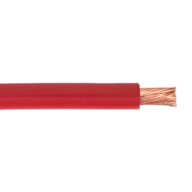 Sealey AC25SQRE 10m Automotive Starter Cable 196/0.40mm 25mm² 170A - Red