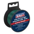 Sealey AC2725G 27A Thick Wall Automotive Cable 2.5m - Green
