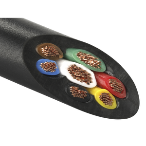 Sealey AC28307CTH 30m Thin Wall Automotive Cable 6 x 1mm² 32/0.20mm, 1 x 2mm² 28/0.30mm - Black - additional view 2