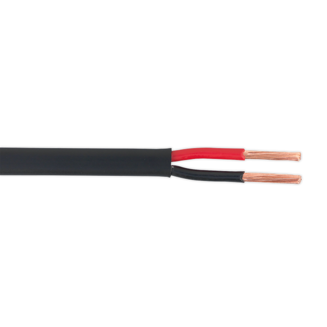 Sealey AC2830TWTN Thin Wall Flat Automotive Cable Twin 2 x 2mm² 28/0.30mm 30m - Black