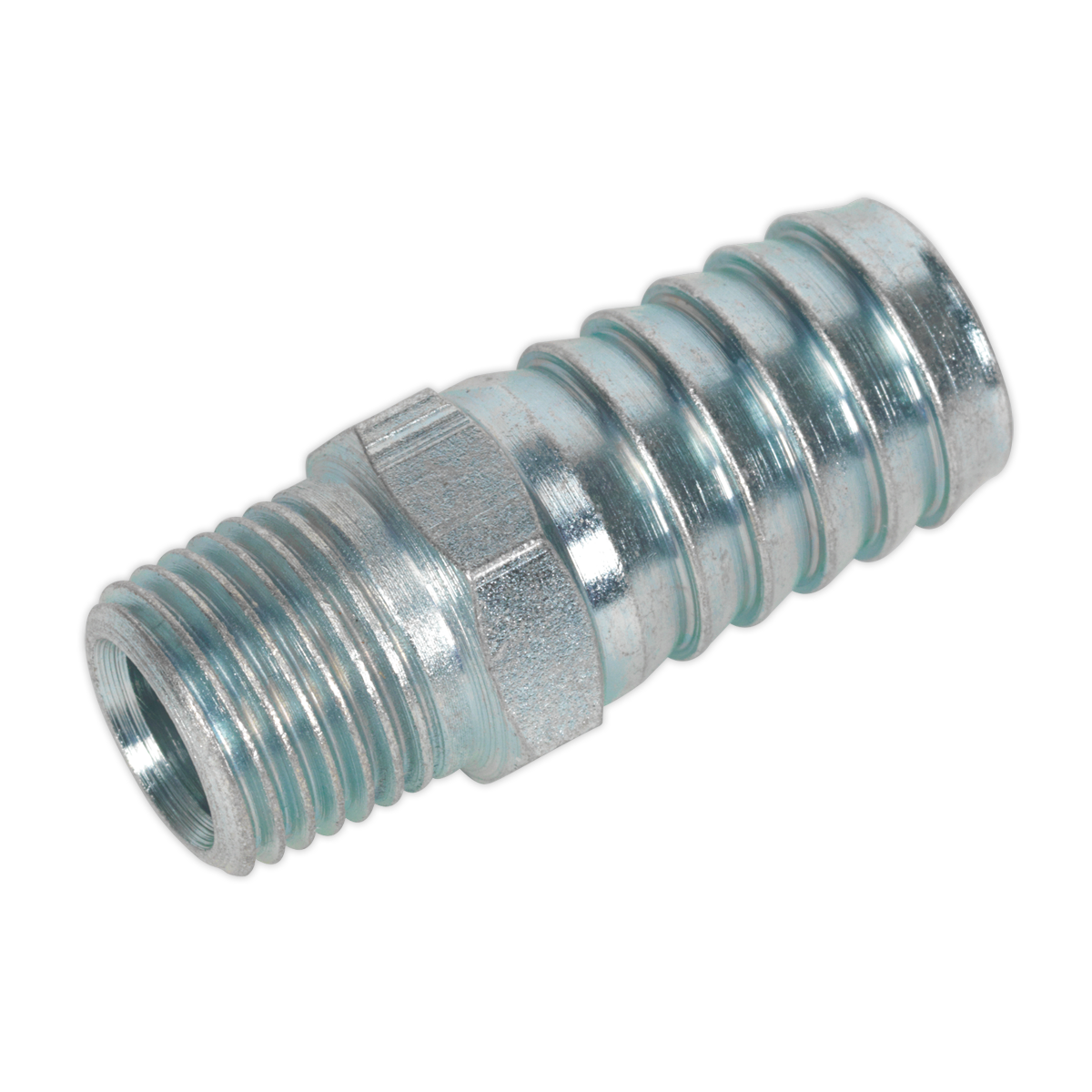 Sealey AC40 PCL Screwed Tailpiece Male 1/4"BSPT - 1/2" Hose - Pack of 5
