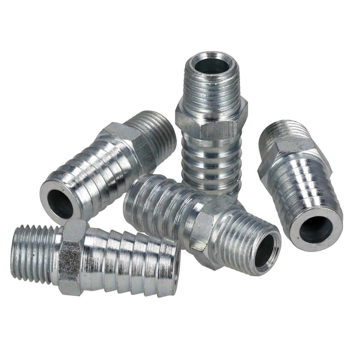 Sealey AC40 PCL Screwed Tailpiece Male 1/4"BSPT - 1/2" Hose - Pack of 5 - additional view 3
