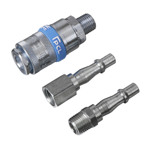 Sealey AC60 PCL Air Tool Coupling Kit 1/4"BSPT 3pc